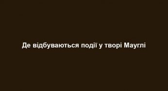 Де відбуваються події у творі Мауглі